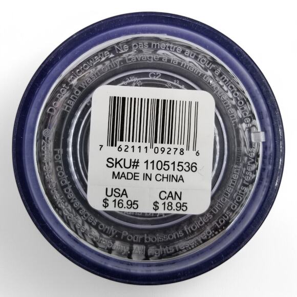 STARBUCKS 2014 Acrylic VENTI 24 Oz Cold Cup Tumbler BLACK CIRCLES LINES WEB - Picture 5 of 5